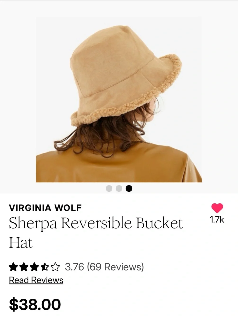 Tan Sherpa Reversible Bucket Hat